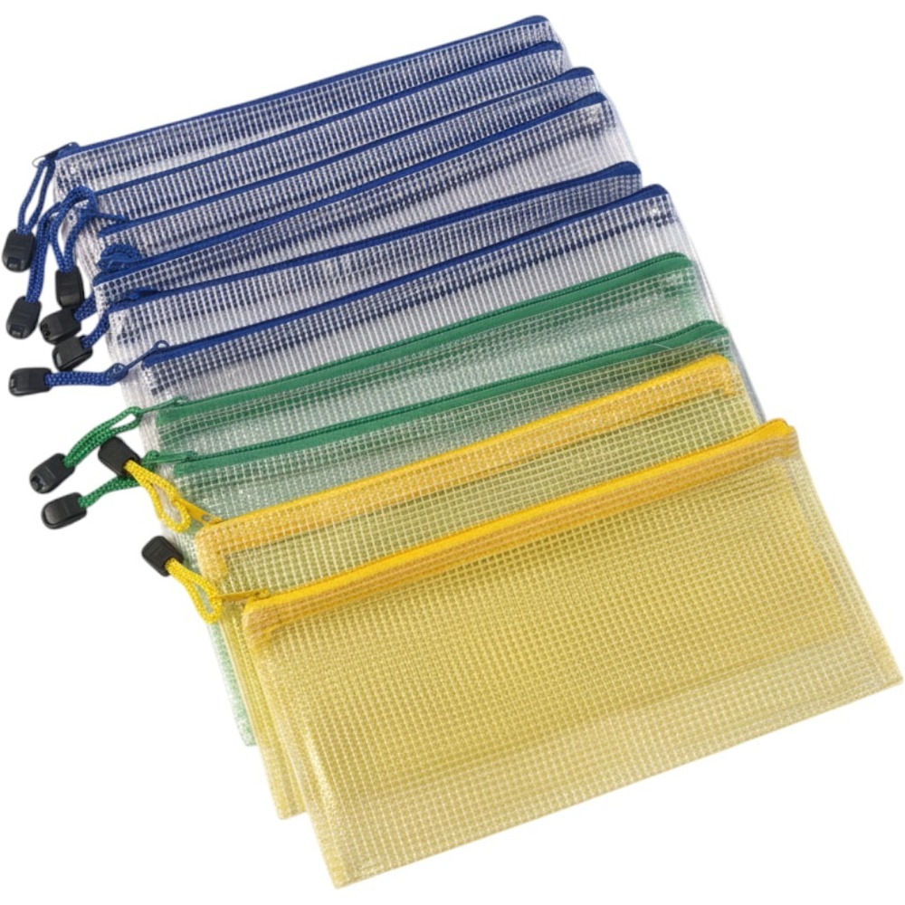 Unbranded Mesh Zipper Pouch Set Unisex OS Multi New Waterproof Travel Office Bag